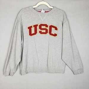 Vintage USC Gameday Crewneck Sweatshirt Gray Basic College Minimalist Loungewear